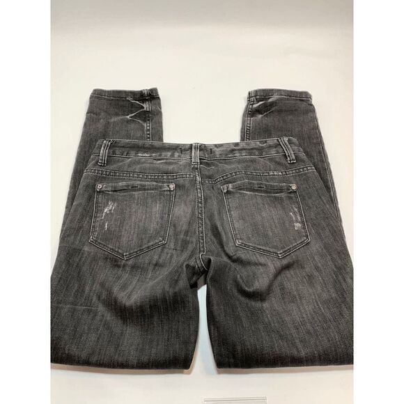 Free People Heavy Distressed Faded Black Skinny Jean Size 28 - Picture 2 of 9